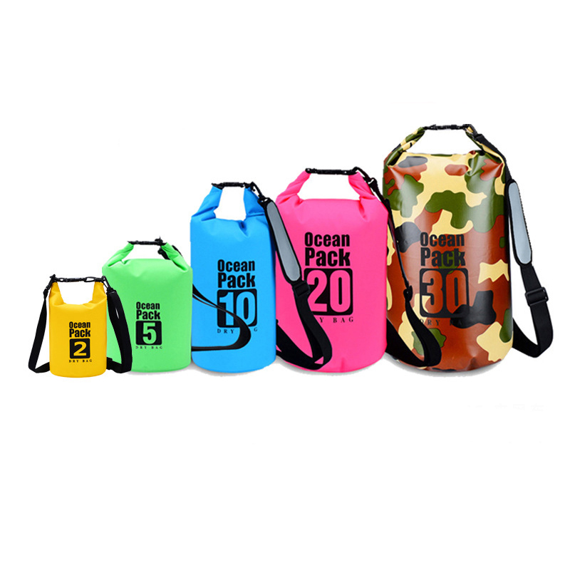 500D PVC Waterproof Soft Quality Bag for Outdoor Diving Compression Storage 15L Capacity for Man Women Swimming Rafting