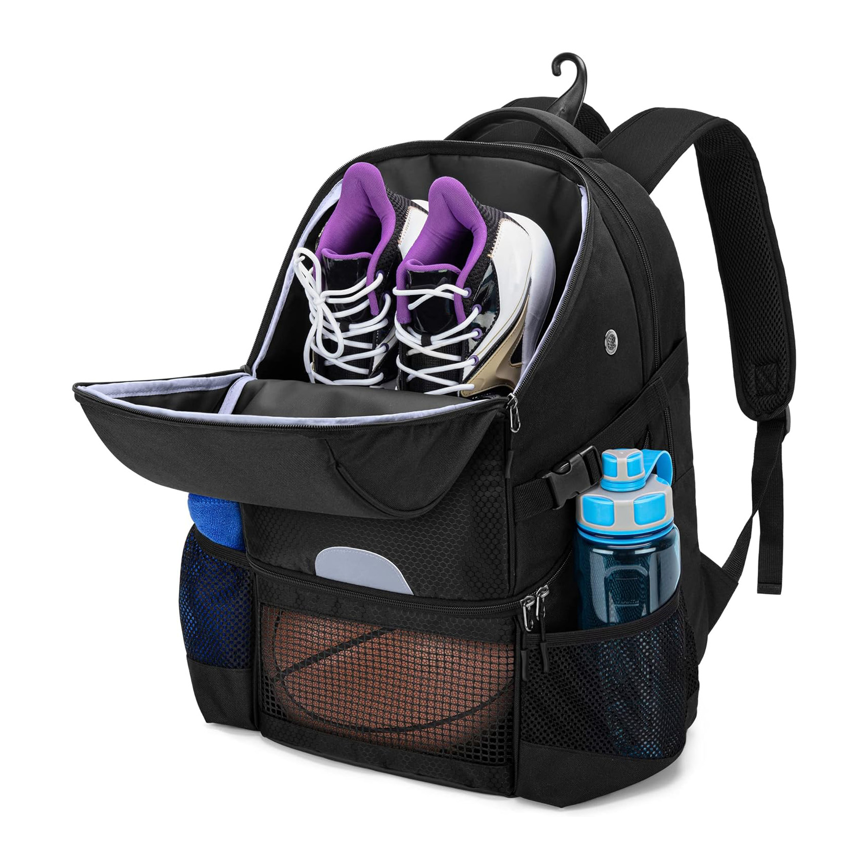 Custom Rugby Sports Backpack with Ball Compartment & Shoe Compartment for Rugby Soccer Volleyball Training