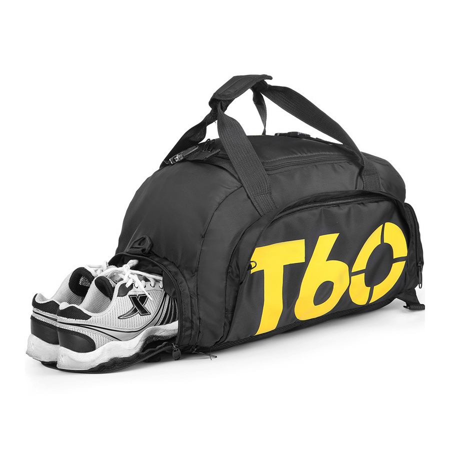 Customized Logo Convertible Duffel Bag Fitness Outdoor Sports Gym Bag with Shoes Compartment Travel Duffel Bag