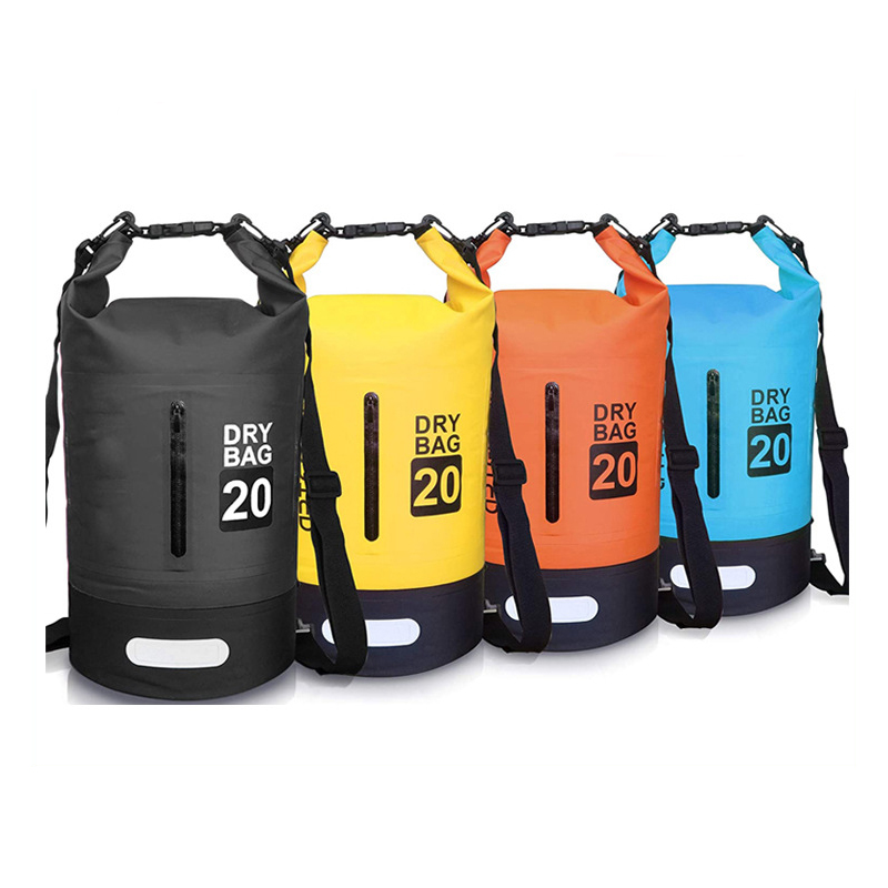 Customized Lightweight Roll Top PVC Tarpaulin Foldable Backpack Waterproof 20L for Beach