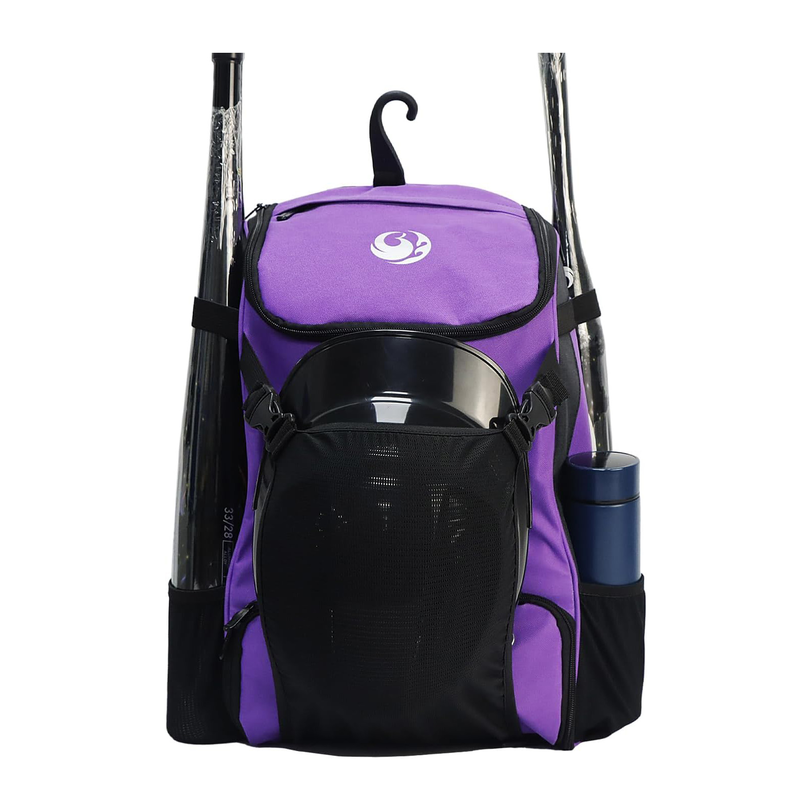 Baseball Bat Backpack External Helmet Holder for Baseball T-Ball and Softball Equipment Gear Bag