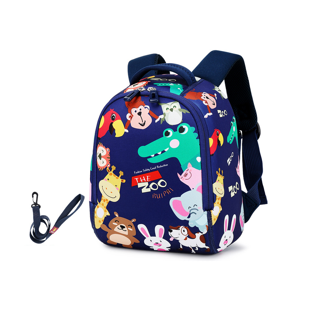 OEM Kids Neoprene School Bag With Qute Cartoon Printing for Boys and Girls Soft Child Saftey Backpack