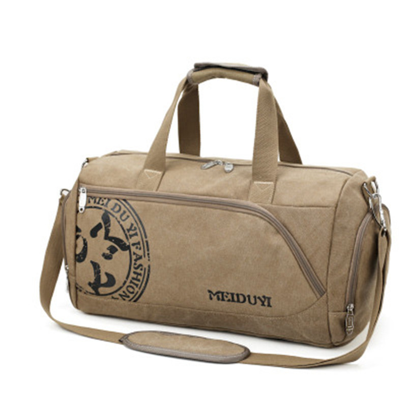 Vintage Large Capacity Canvas Tote Bag Business Travel Weekend Carry Luggage Men's Women's Cotton Weekender Duffle Bag
