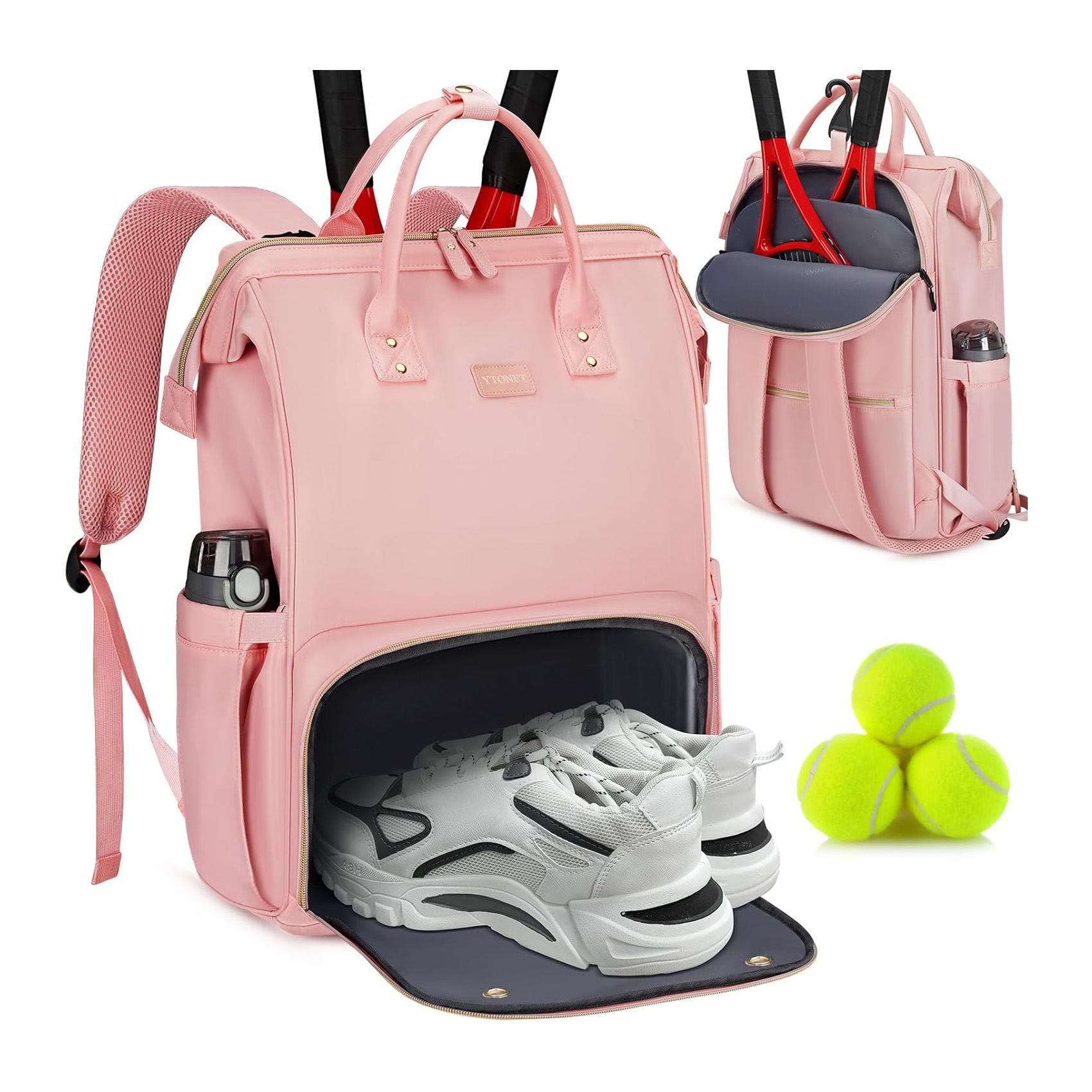 Custom Tennis Bag Tennis Backpack Large Racket Bags 2 Rackets Pickleball Bag With Insulated Pocket For Women