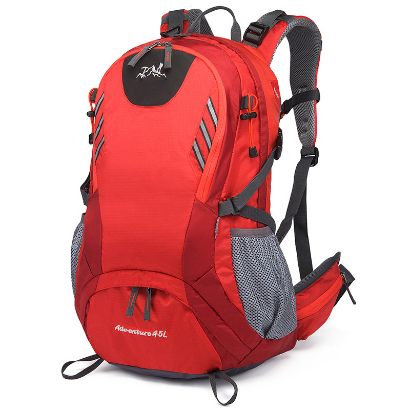 Customized 45L Adventure Backpack Waterproof Hiking Travel Backpack Outdoor Camping Pack Bag