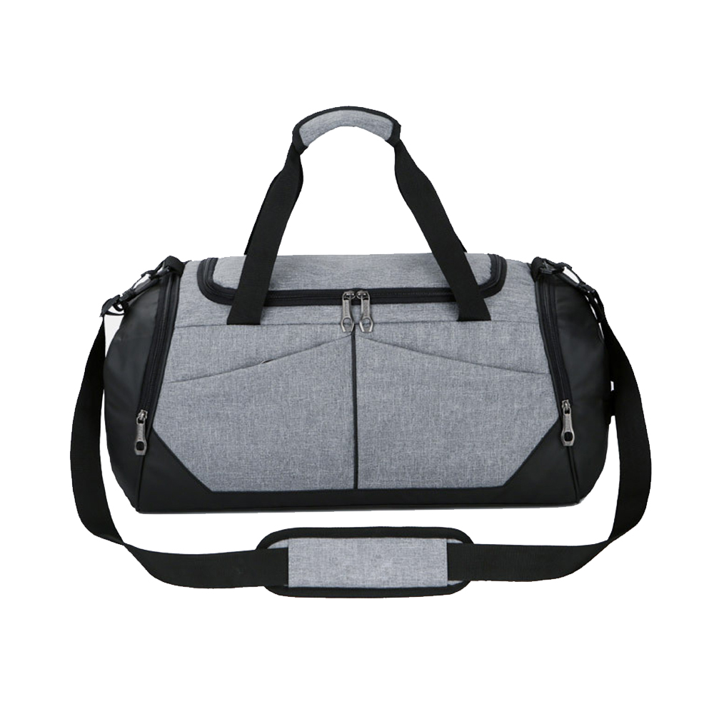 Custom Fitness Travel Duffle Bag Waterproof Black Nylon Mens Sports Gym Duffel Bag