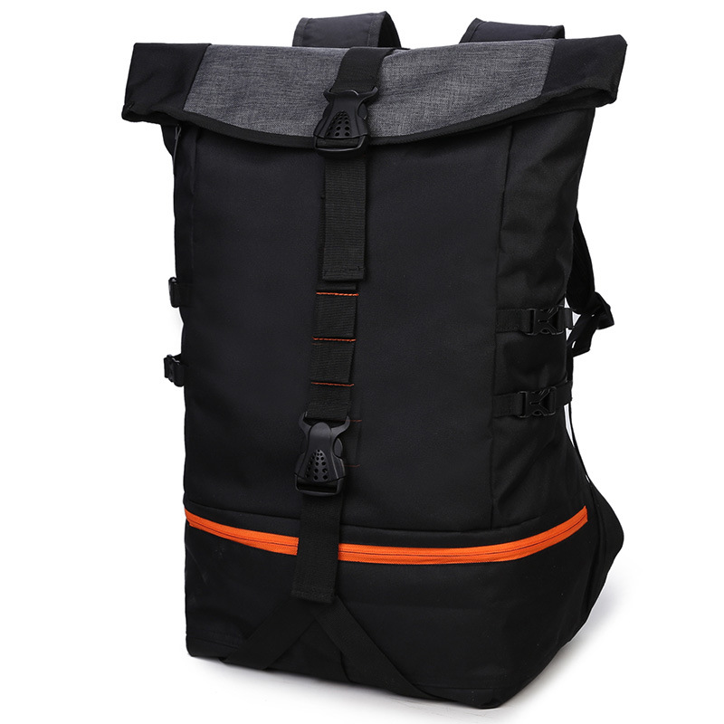 Custom Logo Outdoor Sport Travel Rolltop Backpack Gym Sport Football Basketball Backpack for Men