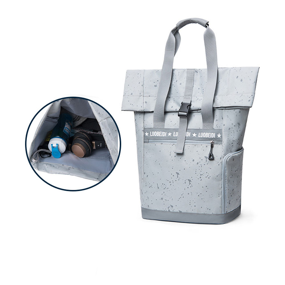 Custom New Arrival Durable Nylon Casual Sports Rolltop Tote Backpack Women Travel Multifunctional Bag