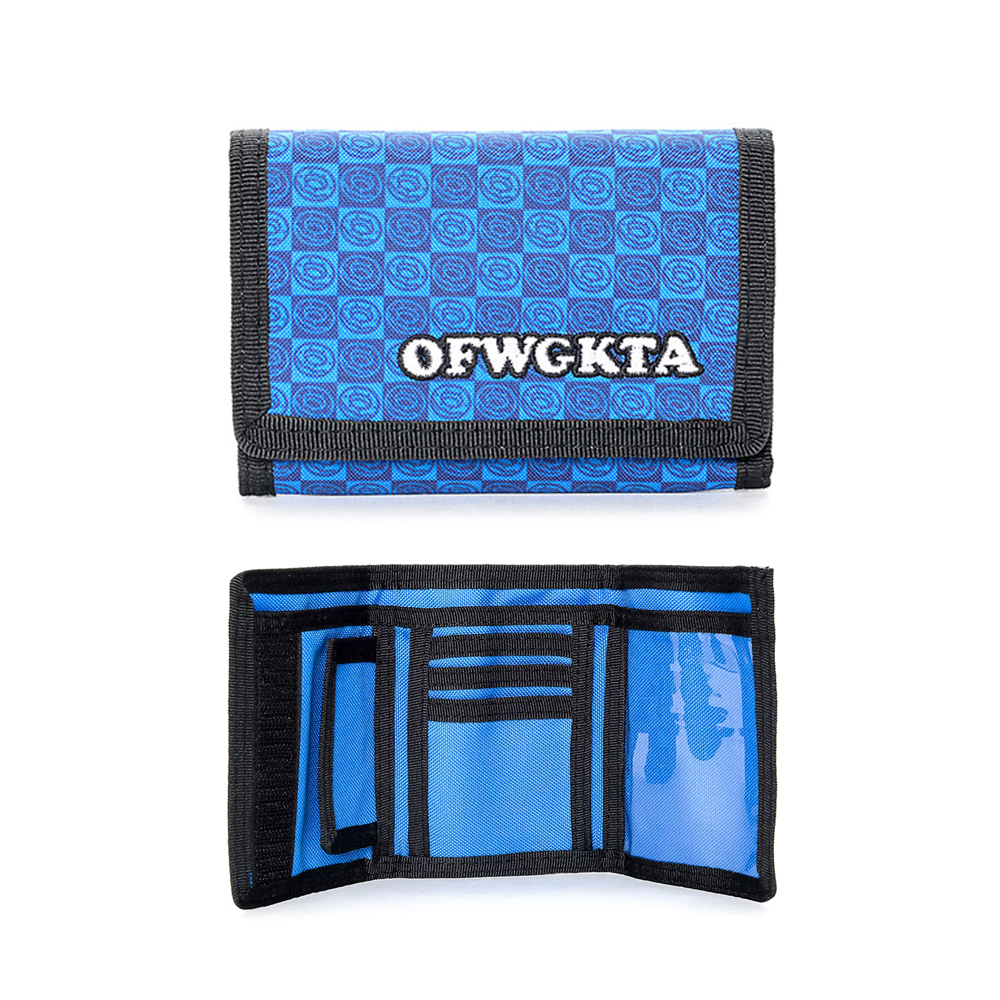 Custom Printed Oxford Mini Teenager Novelty Trifold Wallet Minimalist Purse Bag Short ID Card Holder