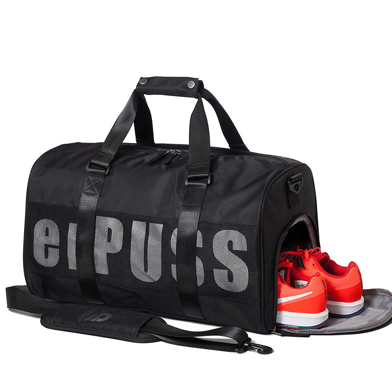 Custom Logo Waterproof PU Leather Sport Travel Bags for Women Men Portable Large Capacity Swimming Gym Duffel Bags