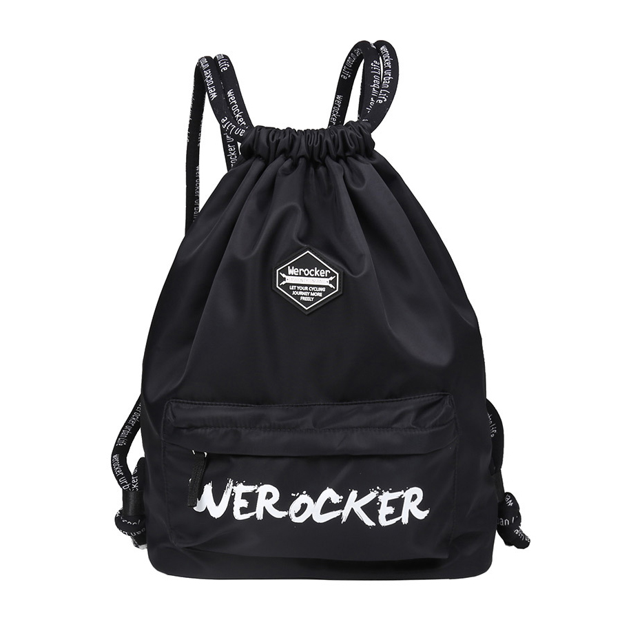 Customize Gym Eco-Friendly Cinch Drawstring Nylon Bag Waterproof Outdoor Sports Backpack
