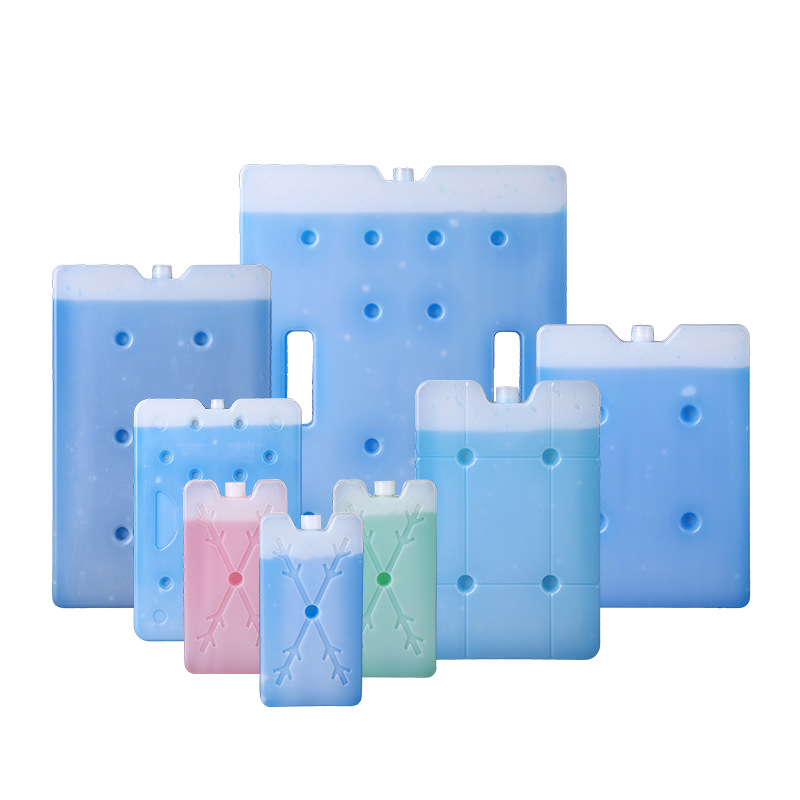 Custom Water Injection Reusable Ice Pack Gel Portable Camping Picnic Freezer Ice Blocks Ice Bricks for Cooler Bags