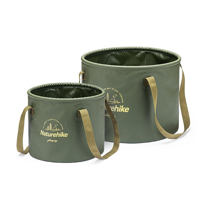 Outdoor Collapsible Soft Leakproof Thicken PVC Bucket Storage Carrier Bag for Camping Beach Fishing Customized logo