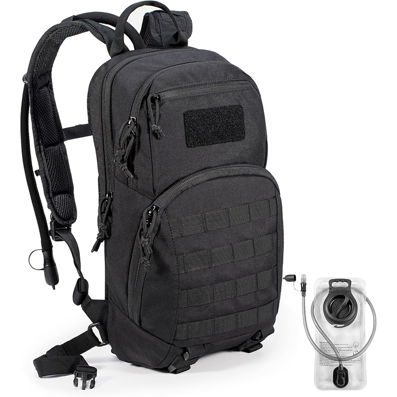 Tactical Small Hydration Backpack 10L Molle Pack for Outdoor Hiking Gravel Cycling Mountain Biking with 2.5L Bladder