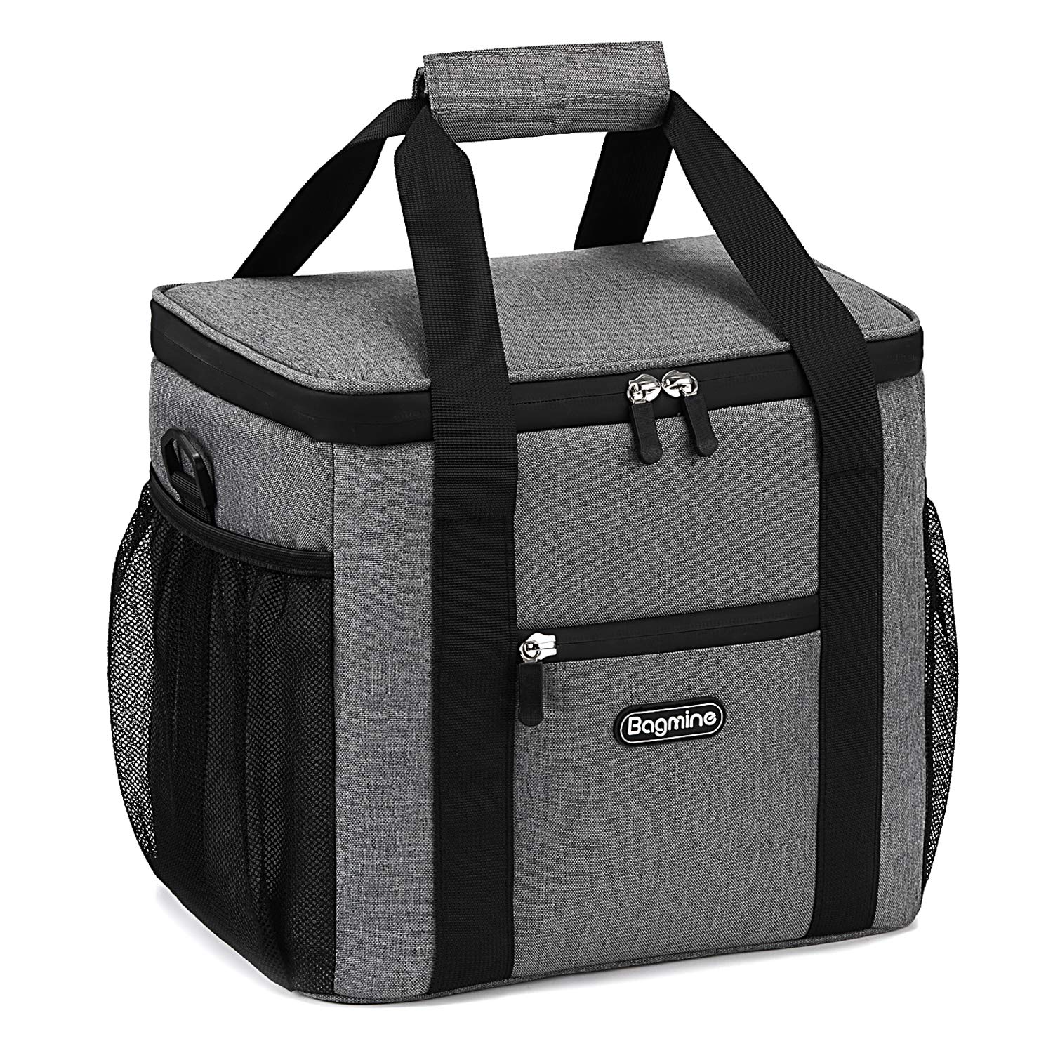 Lunch Box Bag Food Waterproof Bag OEM Thermal Double Insulated Delivery Bag Collapsible Insulated Leak Proof 24 Cans