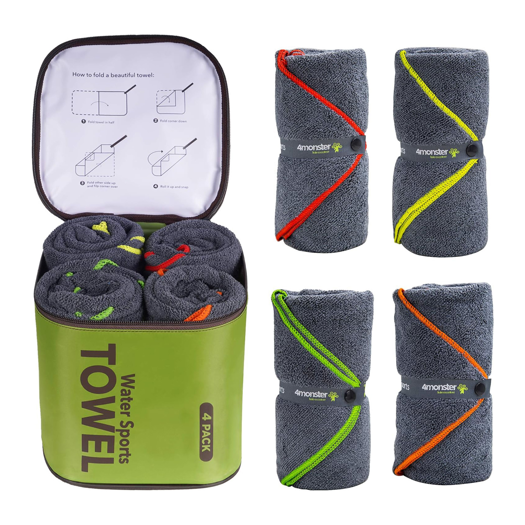 Factory Supply Absorbent Microfiber Sports Towel With Simple Pack For Sports Traveling Family Pact Set Cotton Feeling Towel