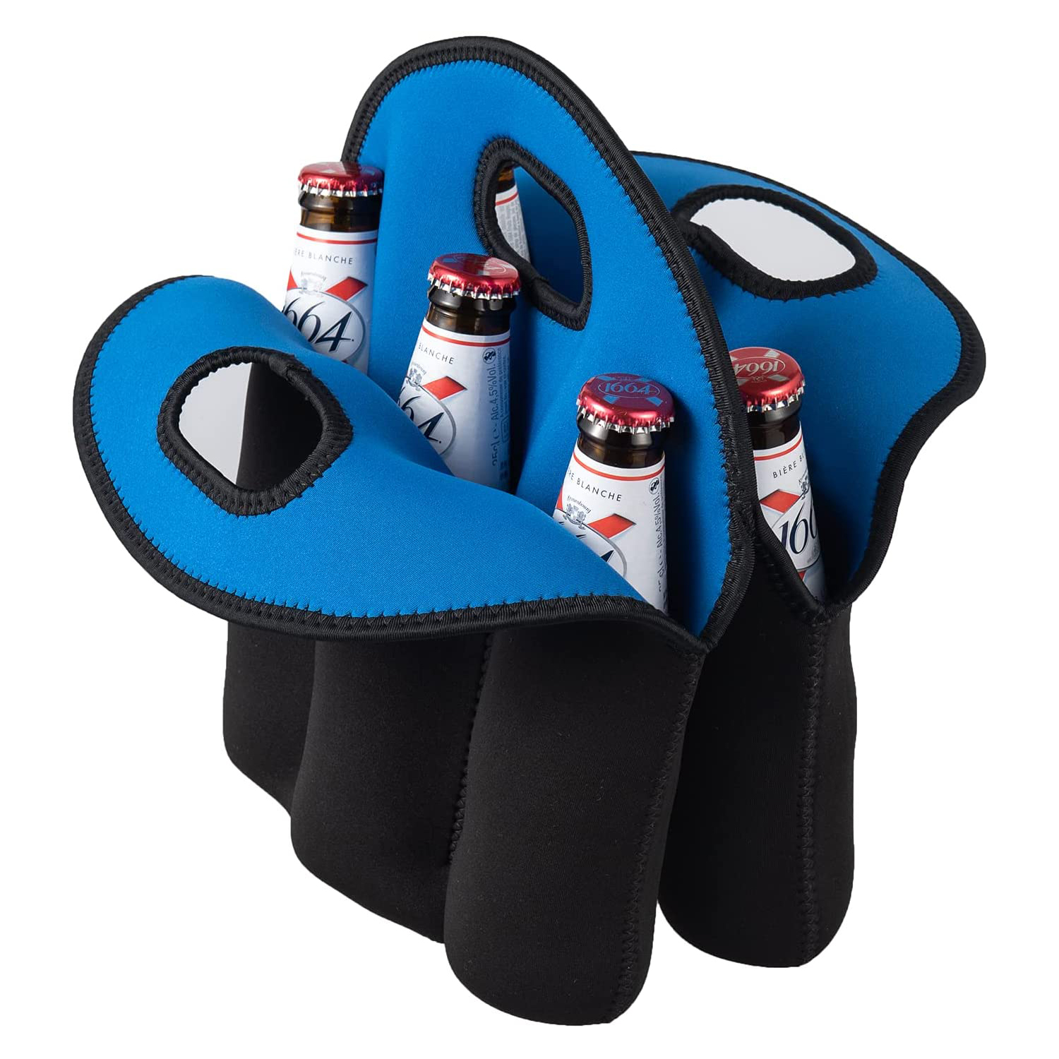 Cans Insulated Tote Beer Bottle Holder Extra Thick Neoprene Beer Bottle Can Beverage Carrier Insulated Bottle Cooler Bag
