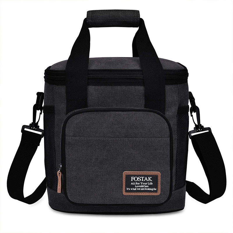 Hot Sale Aluminum Foil Food Insulated Lunch Bag Large Capacity Double Layer Thermal Cooler Bag for Picnic Camping