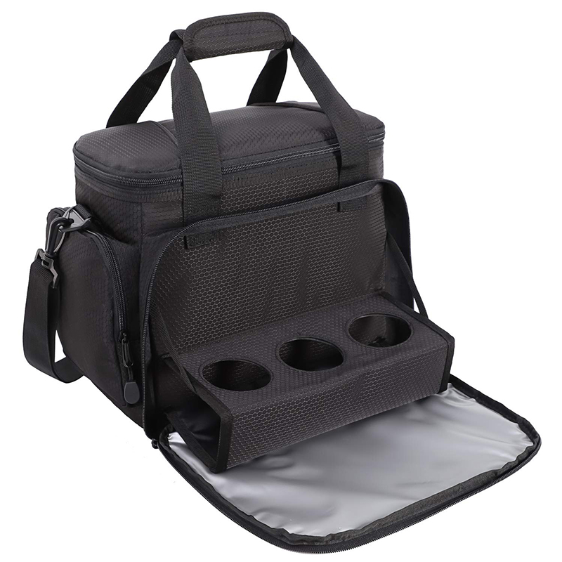 OEM Picnic Food Cooler Bag Insulated Cooler Bag with Can Holders Reusable Customized Lunch Bag With Polyester Thermal