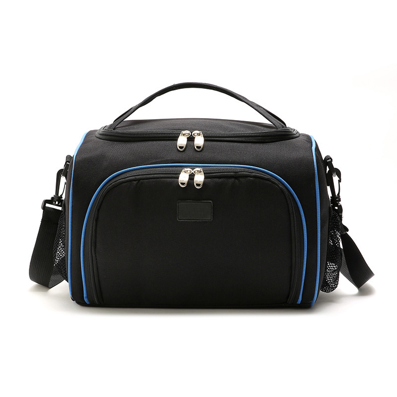 Insulated Lunch Bag with Food Portion Control Containers and Shakers Gym Shoulder Meal Prep Cooler Bag