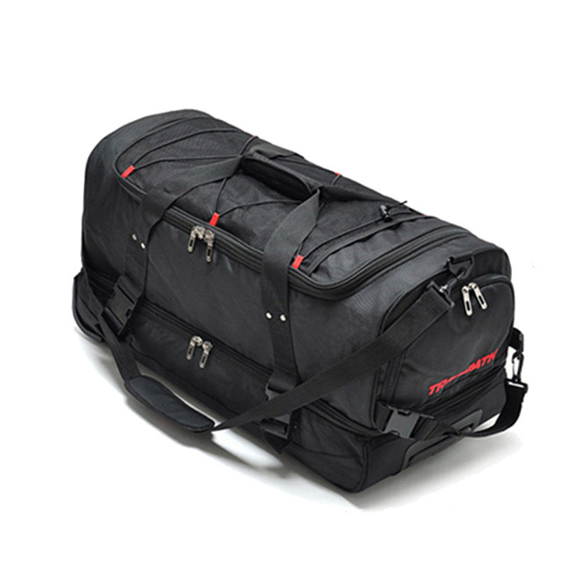 Large Capacity Duffle Bag Sports Roller Bag with Wheels for Outdoor Travel Trolley Bag with Mutliple Compartments
