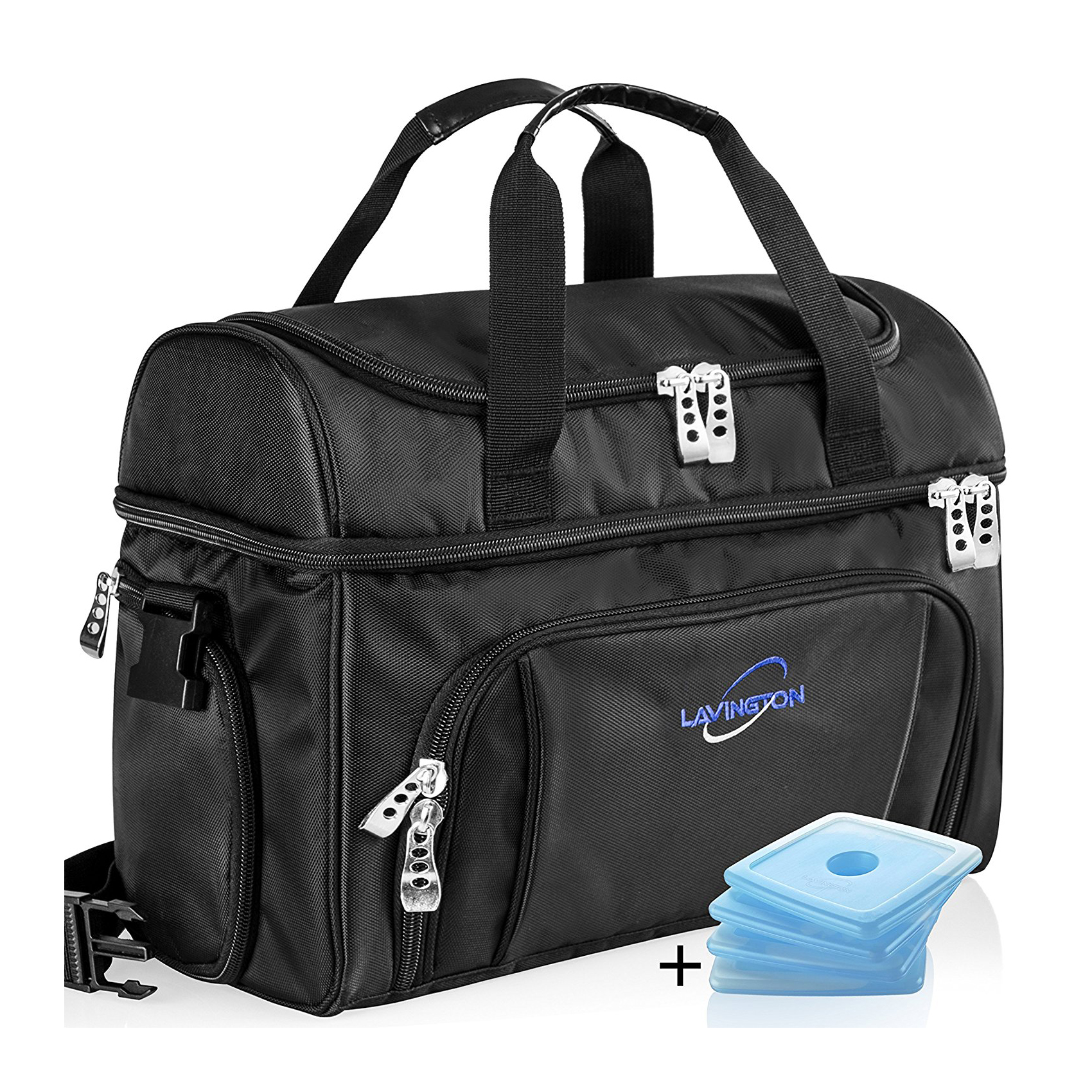 Cooler Travel Thermal Bag Reusable Large Cooler Bag Insulated Lunch Bag with Dual Compartment