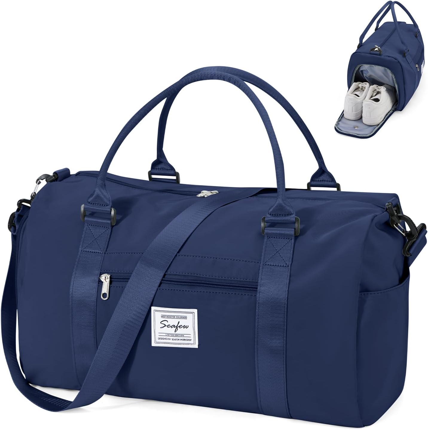 Gym Bag for Women Men with Shoes Compartment and Wet Pocket,Sport Swimming Yoga