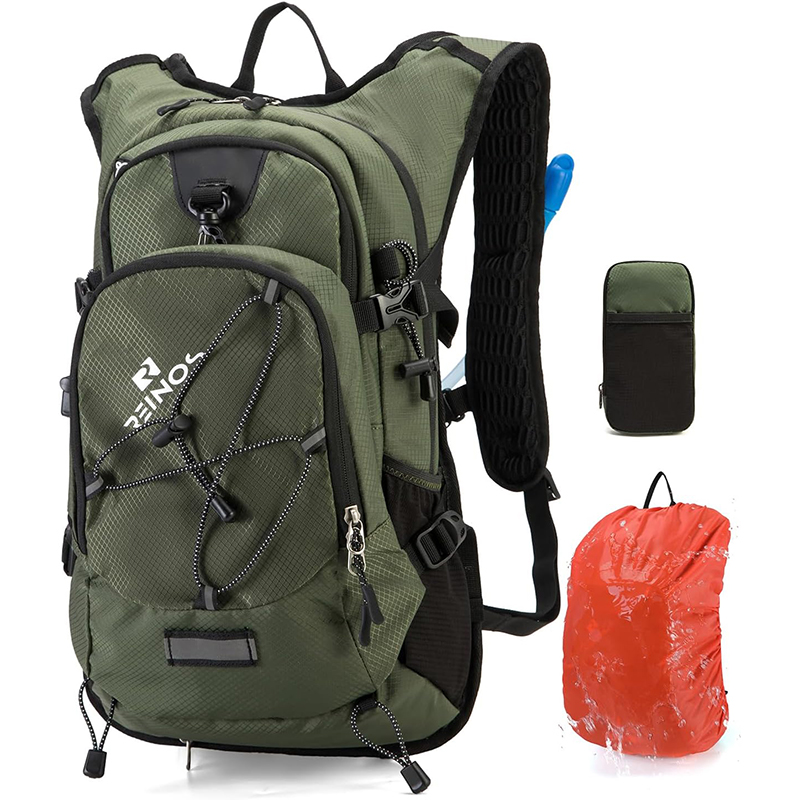 Hydration Backpack Pack with 2L Water Bladder 18L Hiking Backpack Women Men Lightweight Hydrapack Insulated Daypack for Biking, Running, Festival
