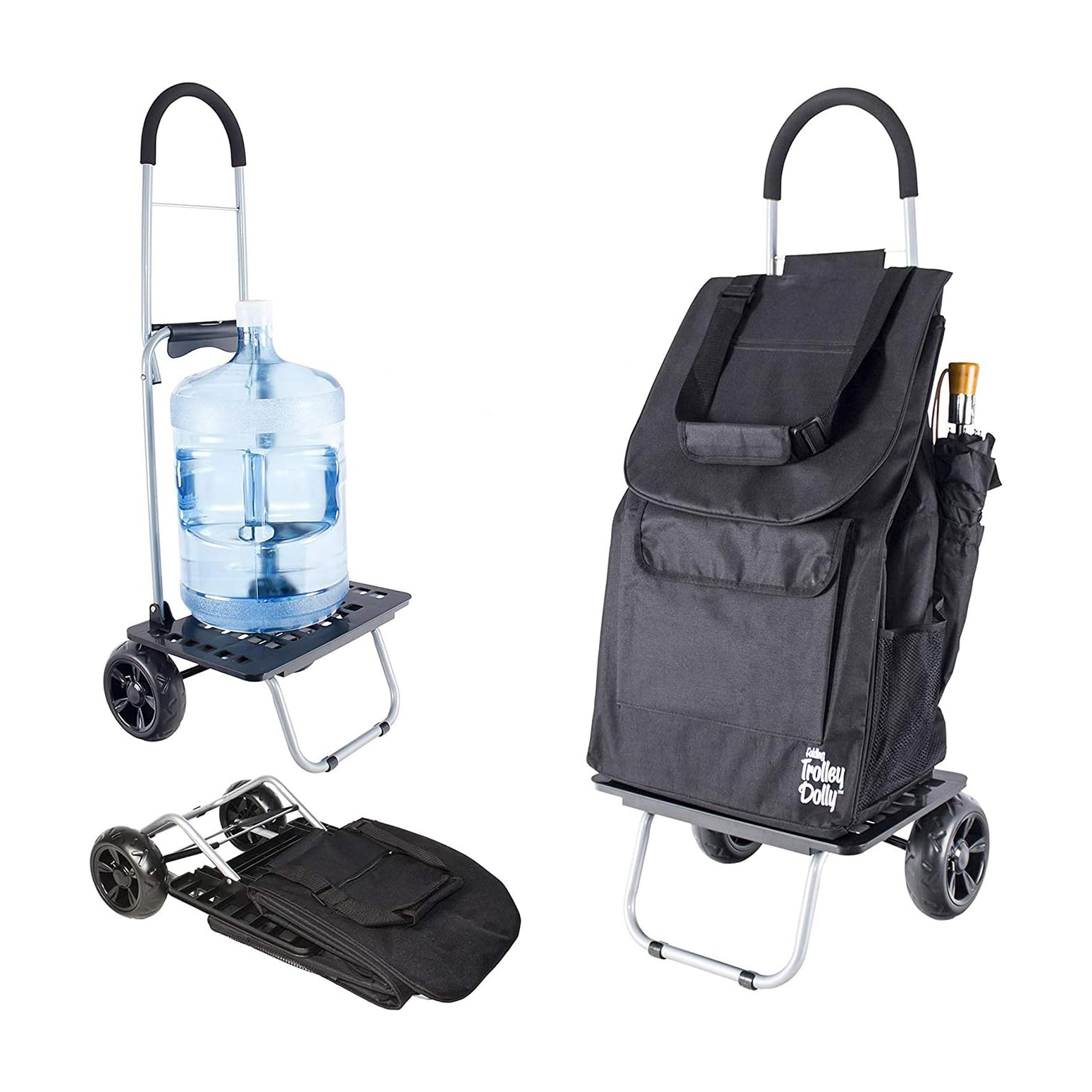 Folding Heavy Duty Shopping Groceries Cart Rolling Utility Hand Truck Trolley Dolly Bag for Shopping Camping Carrier