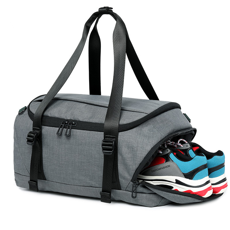 Unisex Water-Resistant Travel Duffel Bag Oxford Gym Tote With Shoe Compartment Zipper Closure Fashionable Workout Weekend Bag