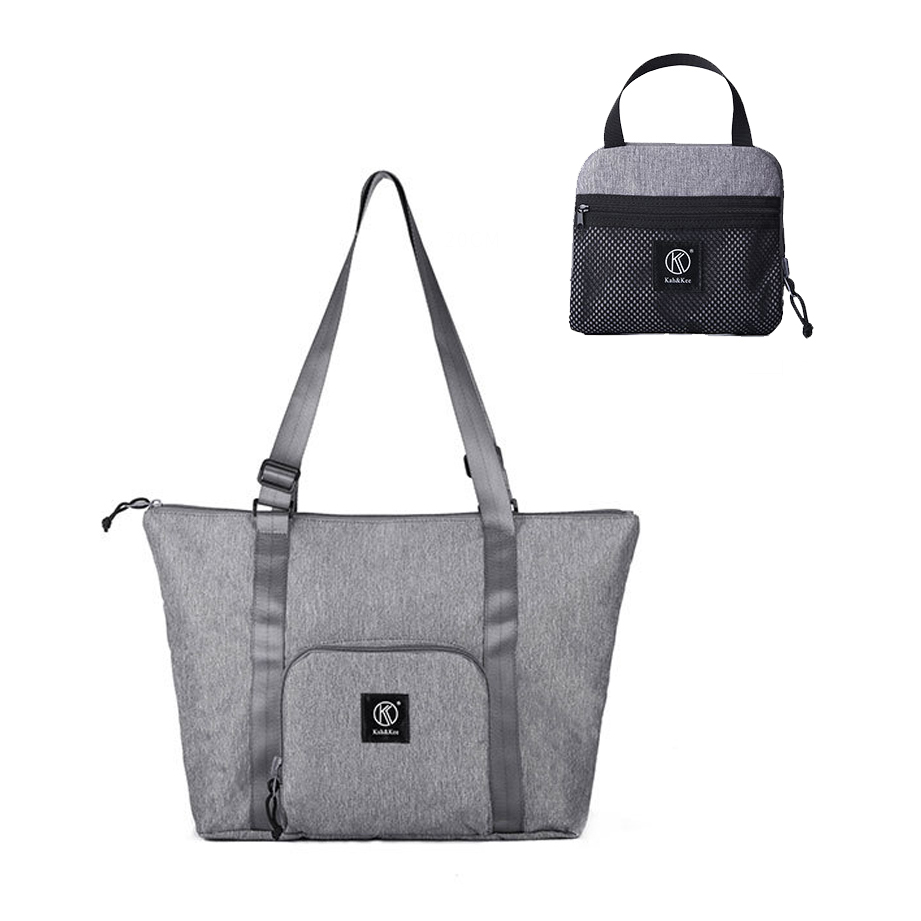 Custom Foldable Shoulder Tote Bag for Women Weekender Nylon Packing Leisure Tote Bags for Traveling