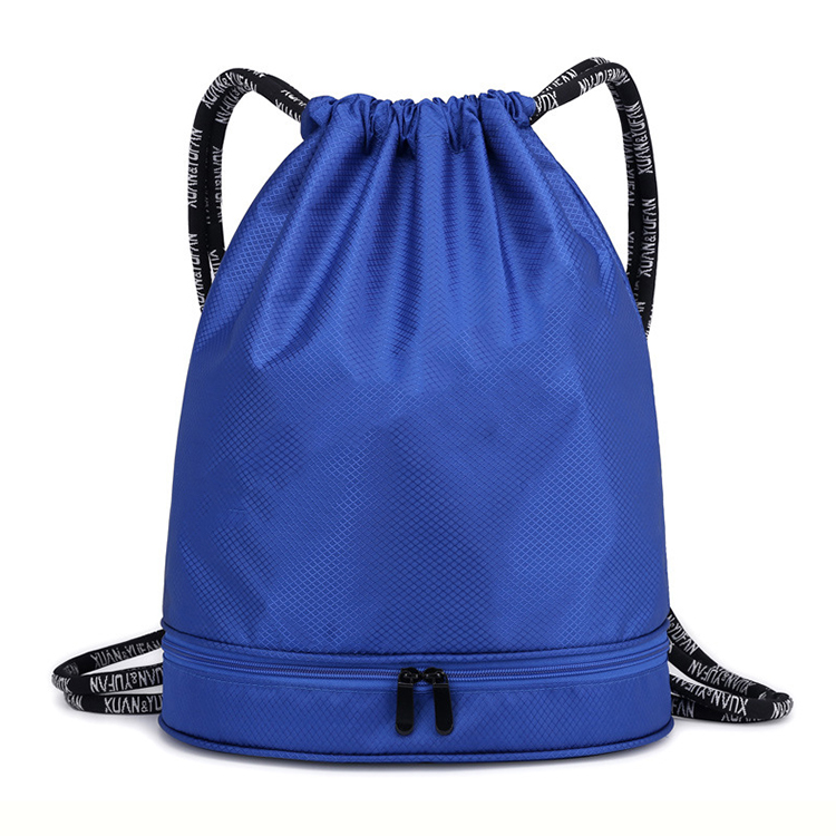Wet and Dry Separation Drawstring Bag Swimming Fitness Waterproof Oxford Sports Backpack Custom logo