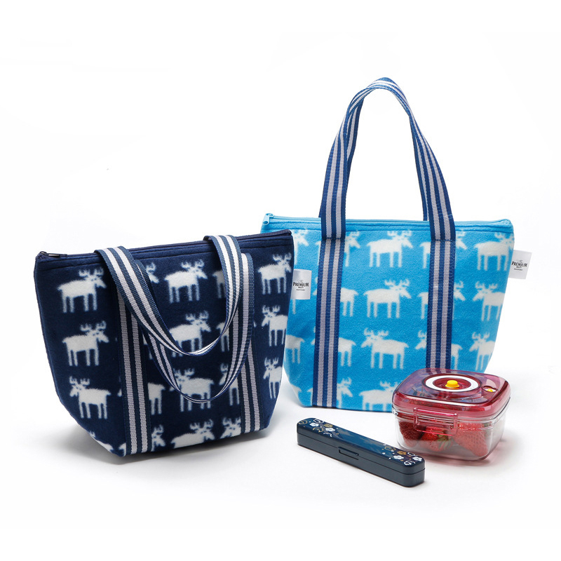 Eco-friendly Recycled Corduroy Lunch Tote Bag for Women Cute Insulated Lunch Box Reusable Lunchbag for Work Picnic Travel