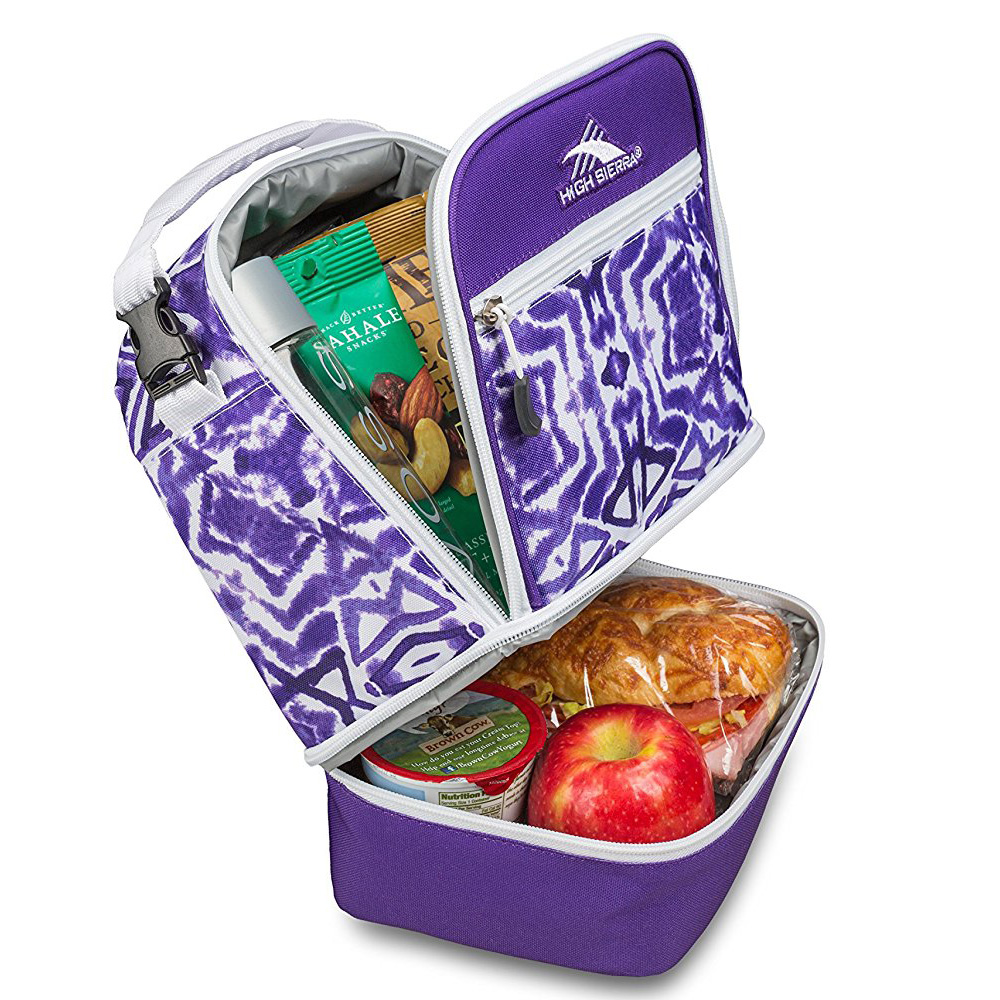 Double Layer Full Printing Cooler Lunch Food Bag Thermal Cooler Bag for Both Adult and Children