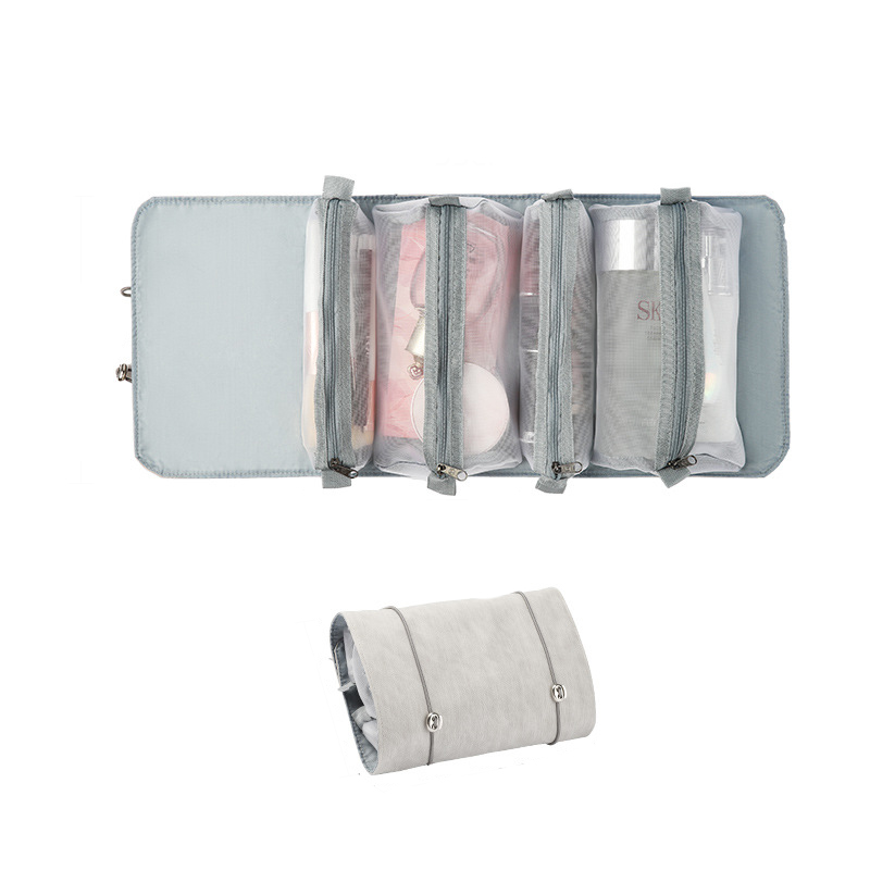 Customized Hanging Roll up Make up Bags Travel Organizer for Women Cosmetic Bag
