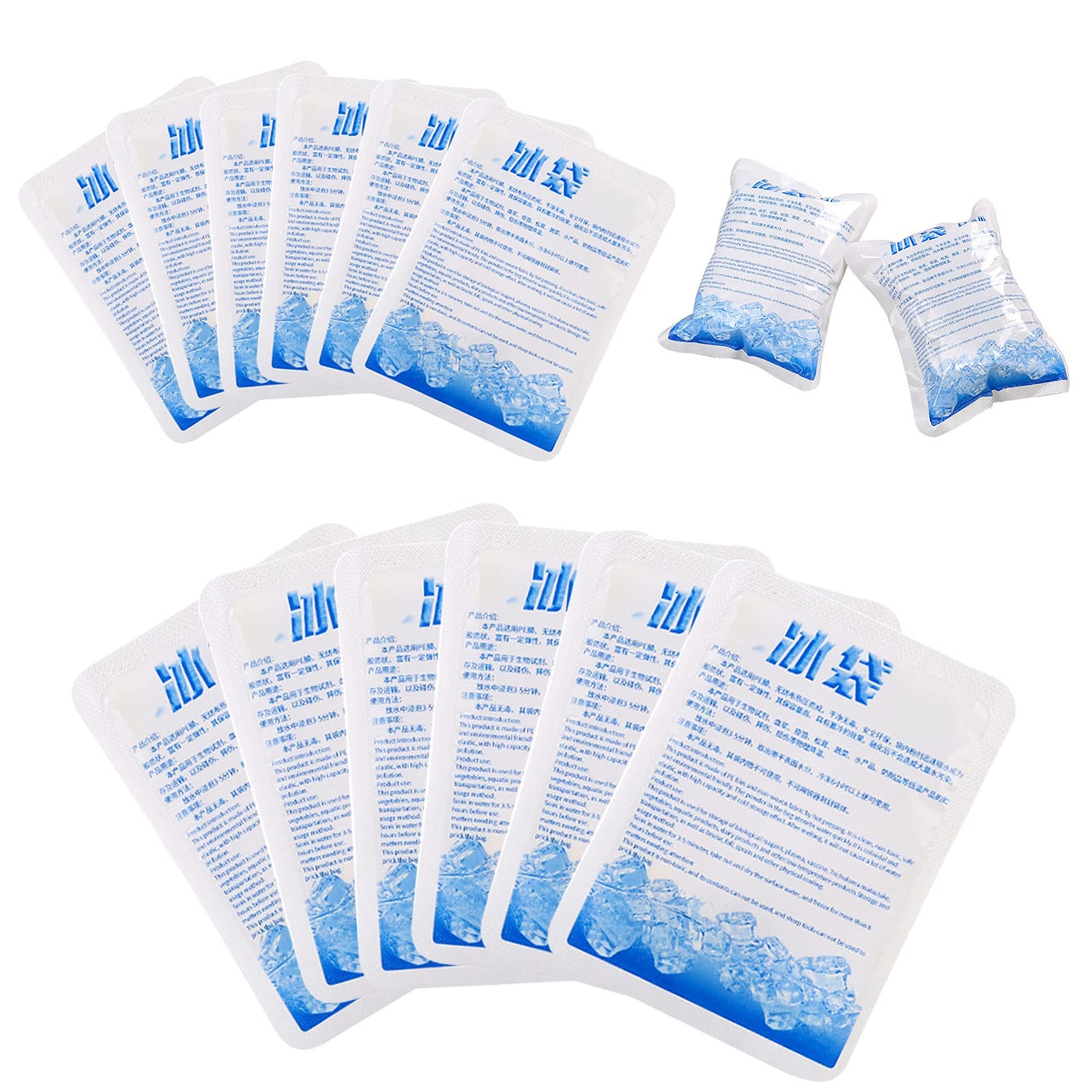 Disposable Fast Cooling Instant Cold Compress Therapy Pack Self Priming Ice Freezer Packs for Food Delivery
