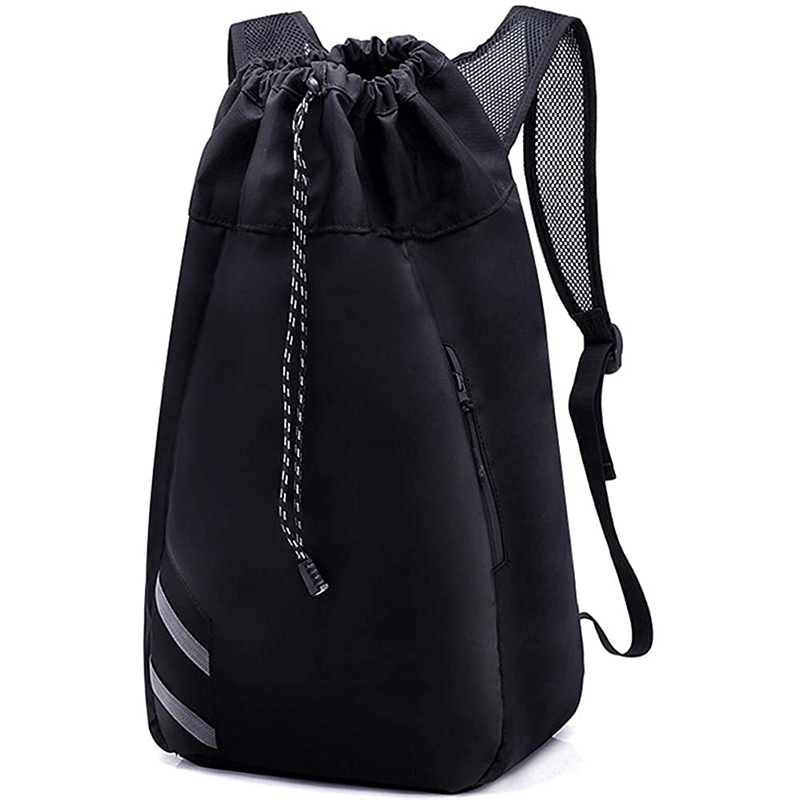 Customized Logo Outdoor Sports Drawstring Backpack Durable Portable Basketball Gym Bag