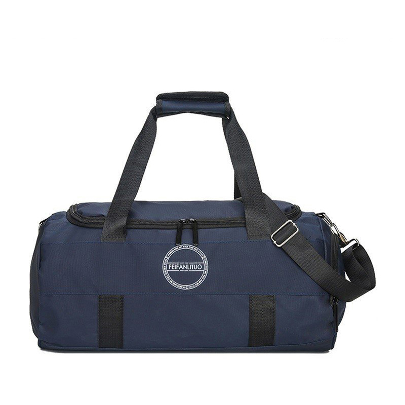 Custom Printed Logo Durable Large Capacity Tote Crossbody Duffel Travel Bag With Shoe Compartment