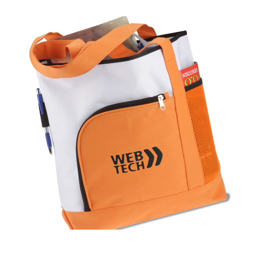 Customized Logo Durable Cotton Conference Tote Bag Eco Friendly Reusable Canvas Tote Bag with Zipper
