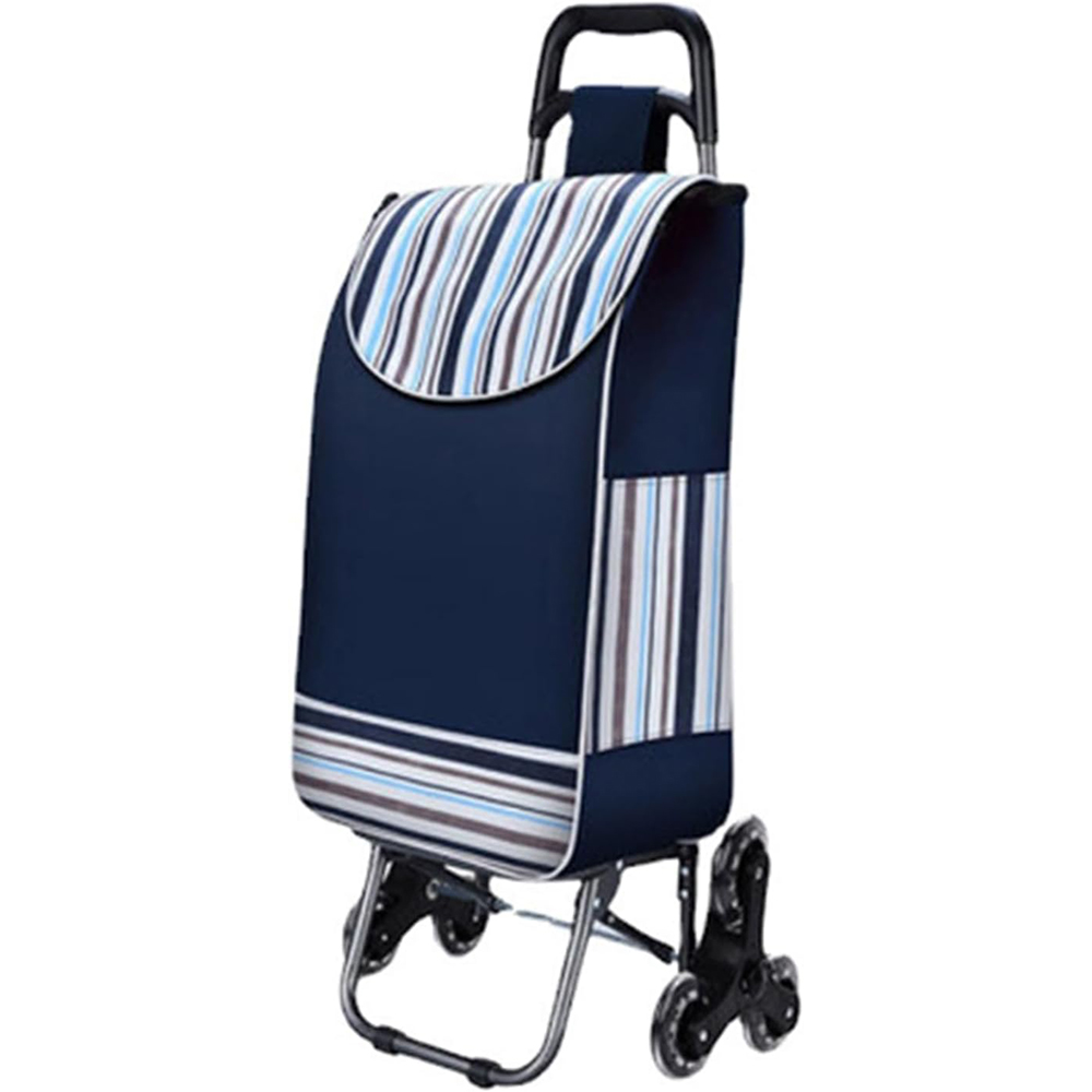 All Iron Articulated Supermarket Shopping Cart Trolley Home Portable Small Trolley Bag Folding Grocery Cart