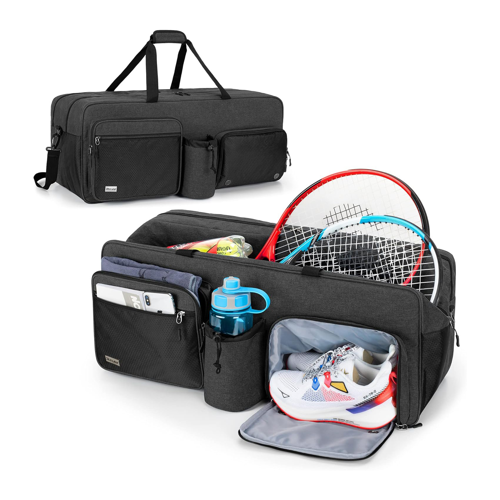 Customized Sports Badminton Separated Shoe Bag Tennis Racket Bag Game Strap Shoulder Outdoor Waterproof Bag Teenagers