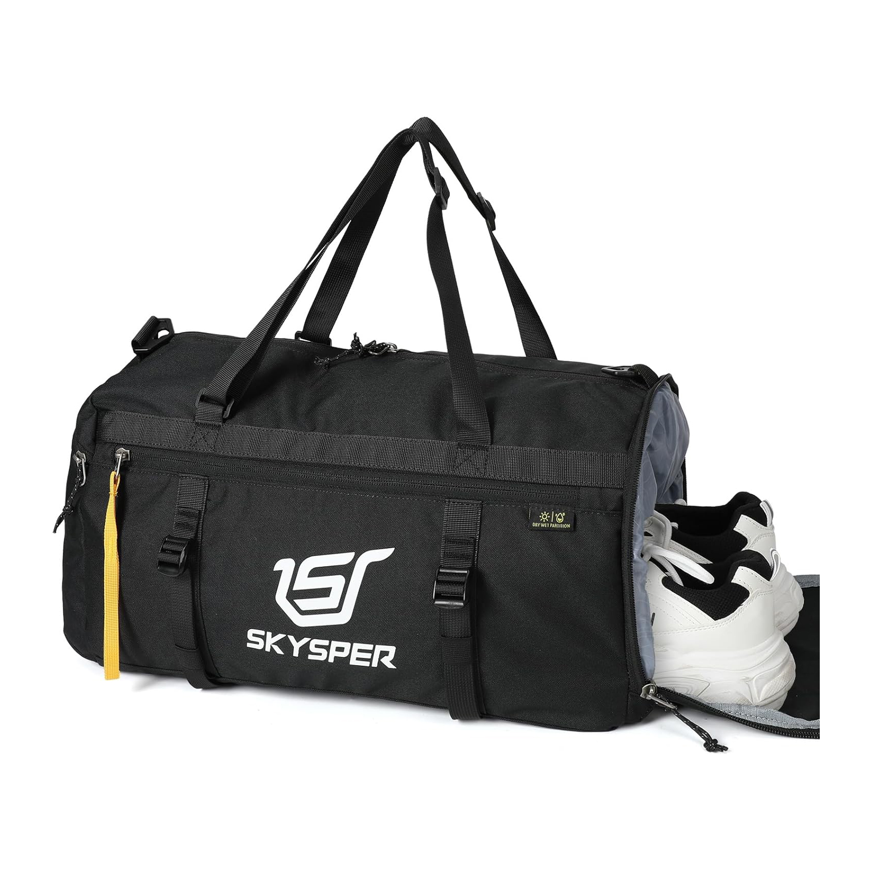 Custom Logo Women Men Workout Tote Sports Nylon Gym Bag Personalized Travel Duffel Bag With Wet Pocket & Shoes Fitness Yoga Bags