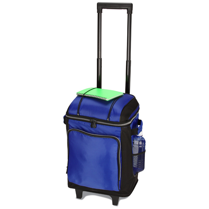 42 Cans Soft Sided Wheeled Cooler with Hard Liner Trolley Cooler Bag for Cans Outdoor Activities Picnic