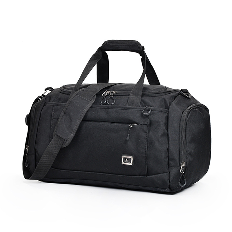 Oxford Fitness Bag Large Capacity Portable Gym Bags for Men Women Black Travel Shoulder Yoga Sports Tote Bag