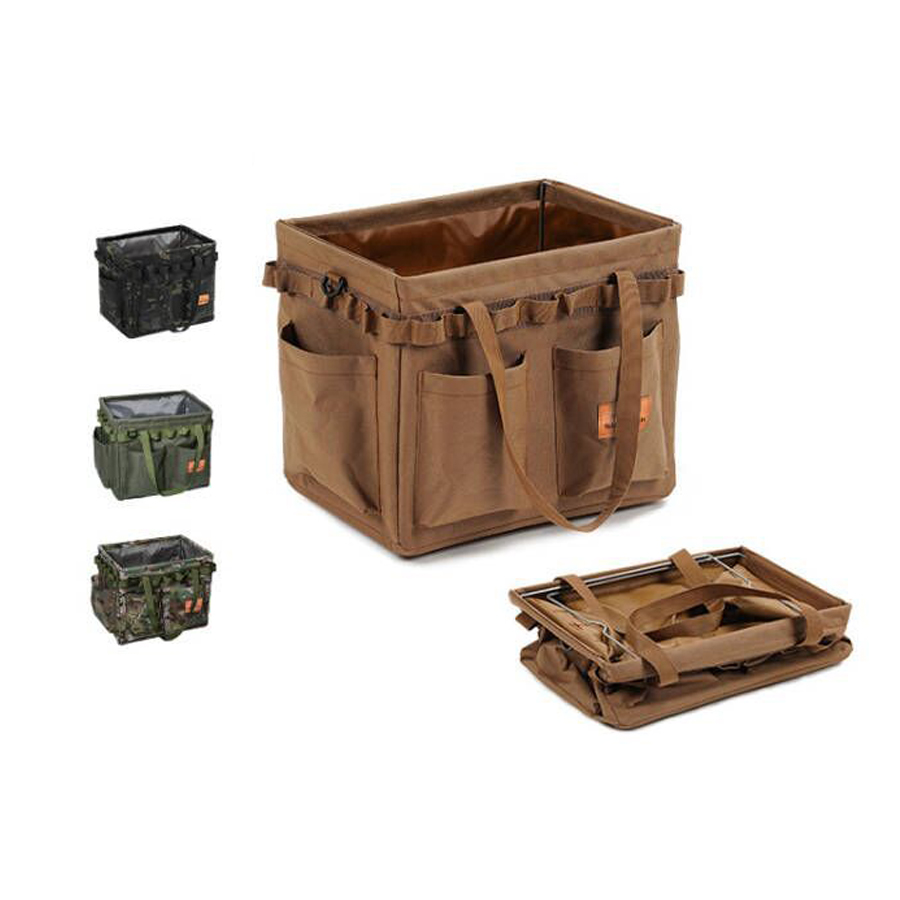 Garden Tool Bag Camping Bag Hard Bottom Garden Tool Organizer Collapsible Tool Organizers and Storage Toolbag Tool Tote