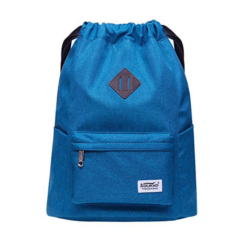 Hot Sale Drawstring Backpack with Zipper Pocket High Quality Gym Bag Polyester Gift Waterproof Wholesale Customize Logo Unisex