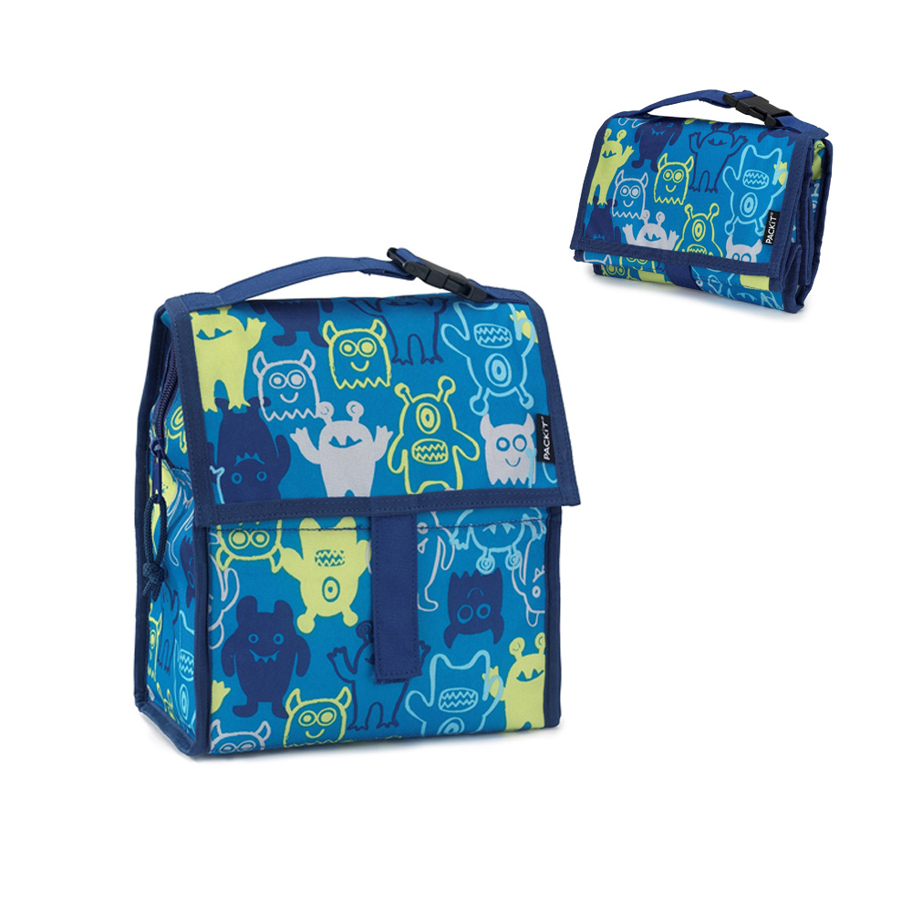 Insulated Collapsible Cooler Bag Lunch Bag with Sublimation Print Fashionable Kids' Lunch Bag