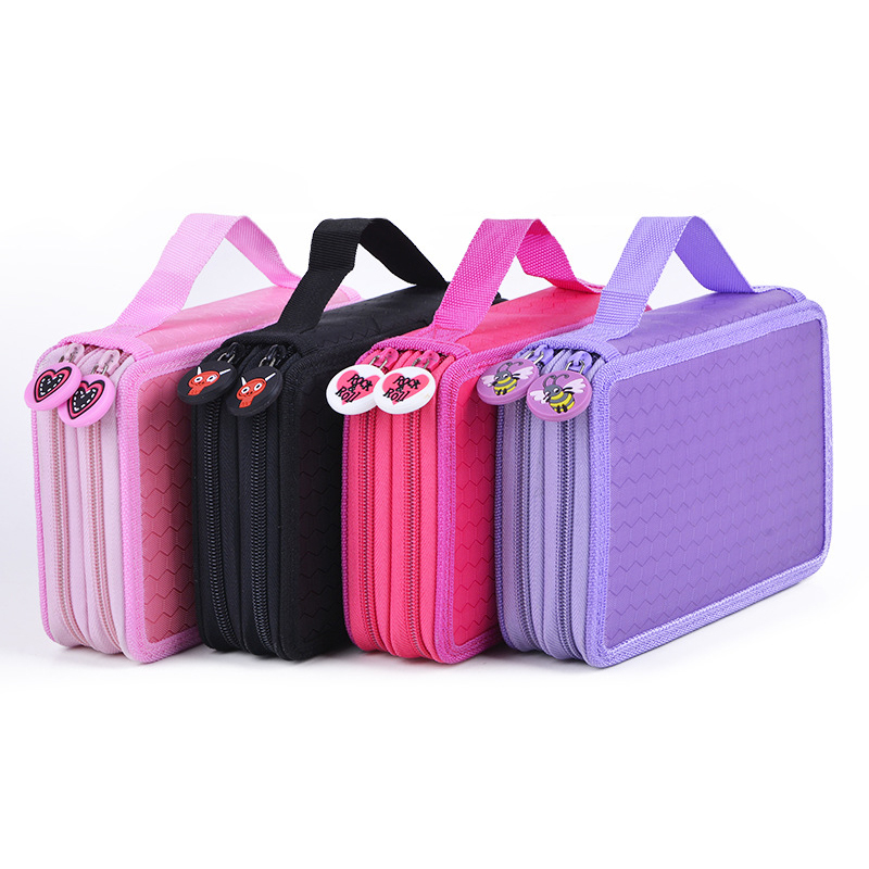 Big Capacity Zipper 4 Layers Pencil Cases Four Compartment Pencil Case with Compartments Stationery Pencil Bags