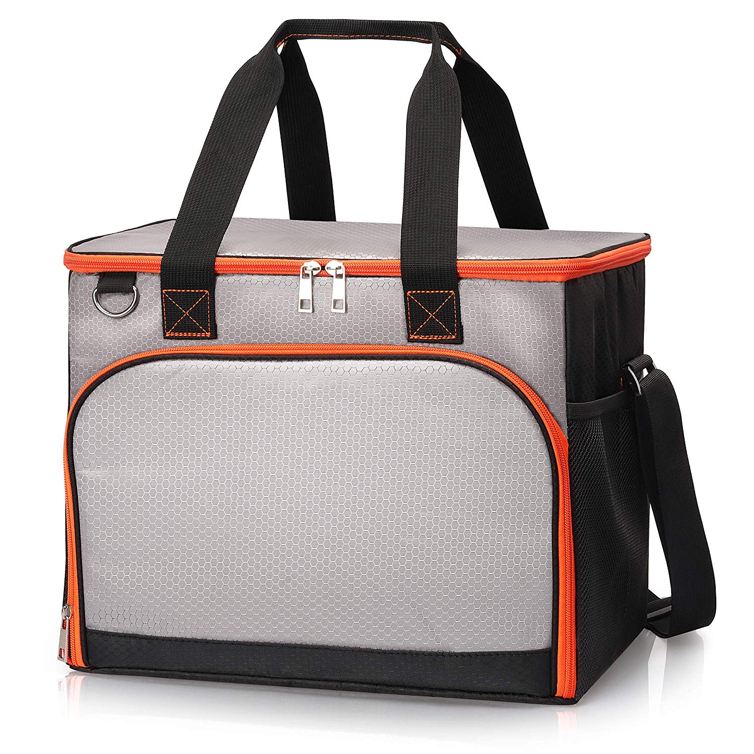 Portable 45-Can Insulated Thermal Cooler Bag Leakproof Soft-Sided Collapsible Cooling Bag for Picnic Camping Hiking Beach