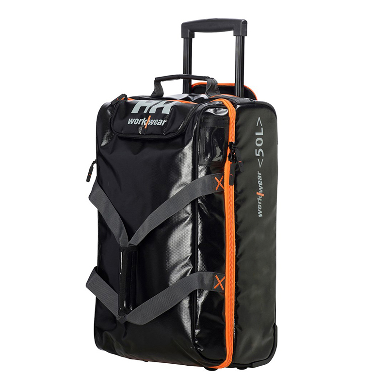 Custom Collaspible Tarpaulin PVC Workwear Trolley Bag with Wheels Good Quality TPU Travel Duffel Wheel Bag